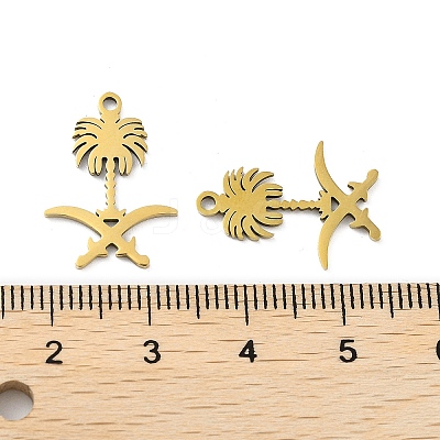 Ion Plating(IP) 201 Stainless Steel Connector Charms STAS-A090-20G-1