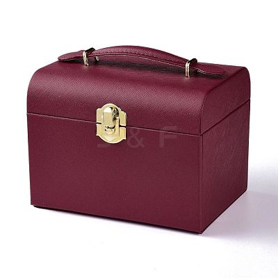 PU Leather Jewelry Organizer Box CON-P012-04C-1