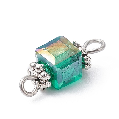 Glass Connector Charms PALLOY-JF02364-02-1