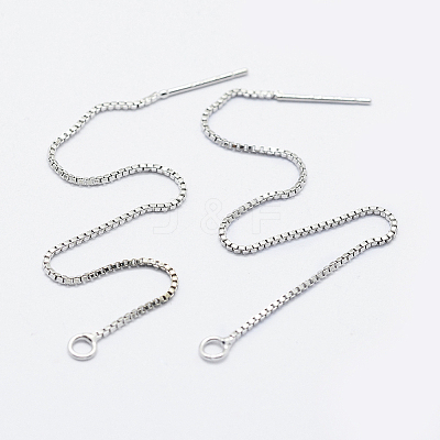 Brass Stud Earring Findings KK-K220-01A-P-1