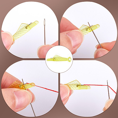 50Pcs Fish Shape Sewing Machine Needle Threaders DIY-CP0011-20A-1