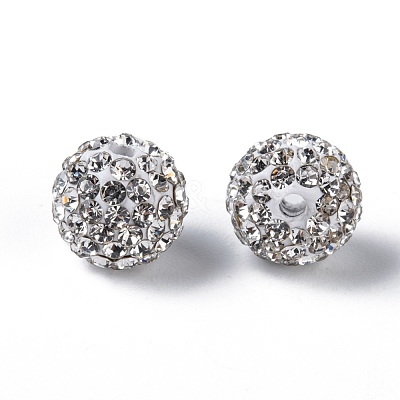 Grade A Rhinestone Pave Disco Ball Beads RB-Q102-12-1