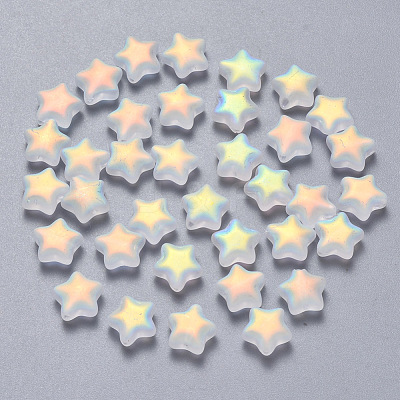 Spray Painted Glass Beads X-GLAA-R211-04-C01-1