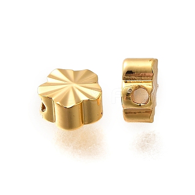 Brass Textured Beads KK-Z092-01F-G-1
