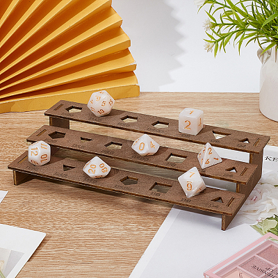 1 Set 3-Tier Wooden Dice Organizer Display Riser Racks ODIS-BC0001-15-1