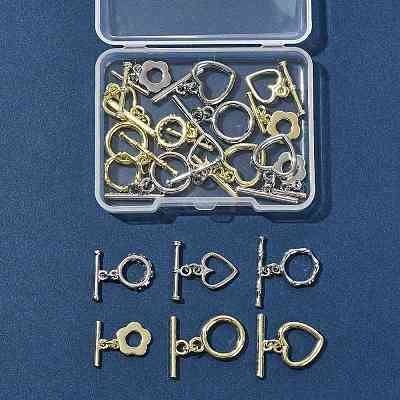 20Pcs 12 Styles Alloy Toggle Clasps FIND-FS0004-53-1