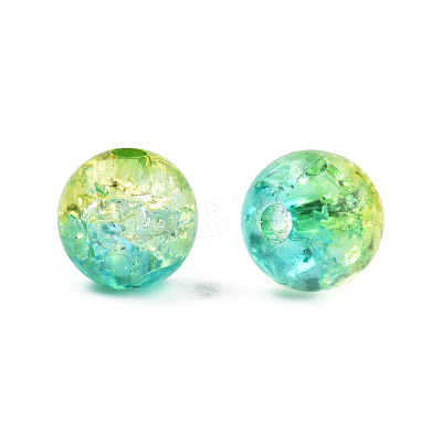 Transparent Crackle Acrylic Beads CACR-N002-06A-1
