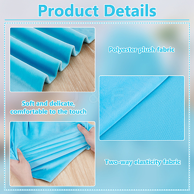 Polyester Plush Fabric DIY-WH0504-296A-1
