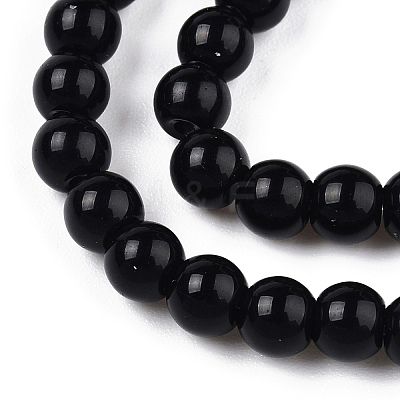 Opaque Solid Color Glass Beads Strands LS-GLAA-T032-P10mm-01-1