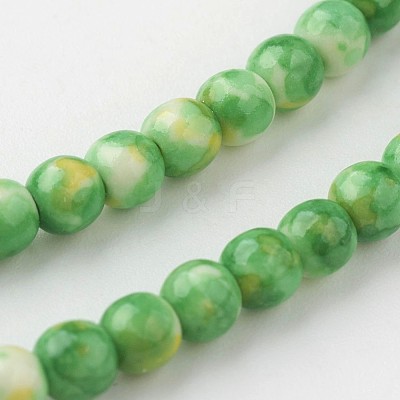 Natural Ocean White Jade Bead Strands G-G916-4mm-02-1