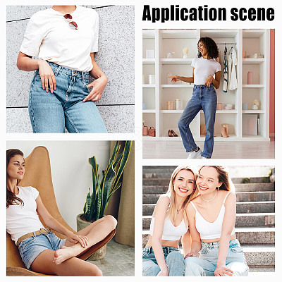 40Pcs 2 Colors Silicone Zipper Holder Upper for Jeans HJEW-NB00228-1