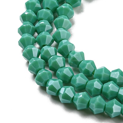 Opaque Solid Color Electroplate Glass Beads Strands LS-GLAA-F029-P4mm-C07-1