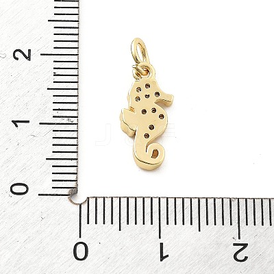 Brass Micro Pave Cubic Zirconia Pendants X-KK-Q029-02A-G-1