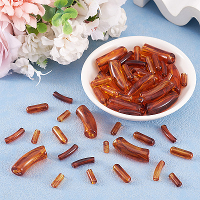 100Pcs 4 Styles Transparent Acrylic Beads MACR-TA0003-03-1