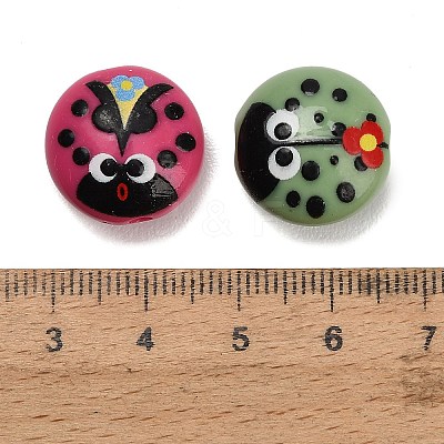 Printed Opaque Acrylic Printed Beads AC-CBA6BCC-02-1