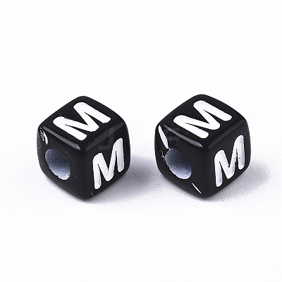 Opaque Acrylic Beads X-SACR-N002-01M-1