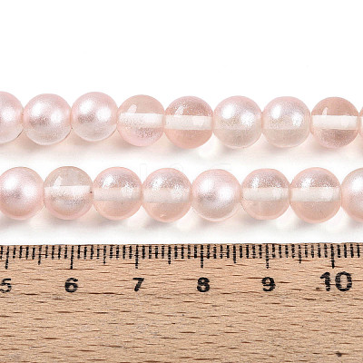 Baking Paint Transparent Glass Beads Strands DGLA-N011-8mm-03-1