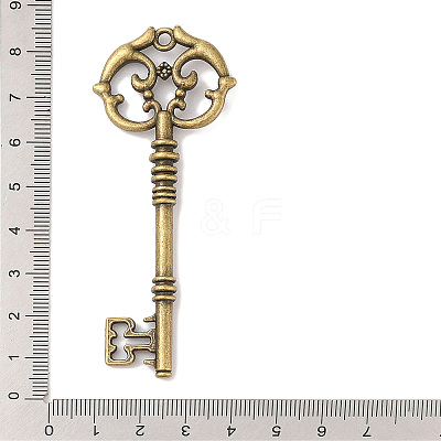 Skeleton Key Tibetan Style Alloy Big Pendants TIBEP-S293-033AB-LF-1