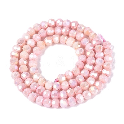 Anti-Tarnish Electroplate Glass Beads Strands EGLA-ZX010-4mm-04-1