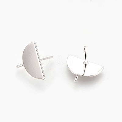 Brass Stud Earring Findings KK-P160-06P-NF-1