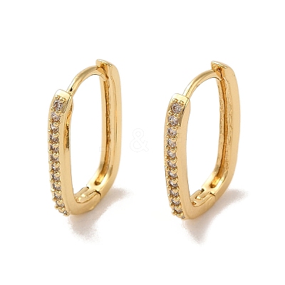 Brass Micro Pave Cubic Zirconia Earrings for Women EJEW-E301-12G-1