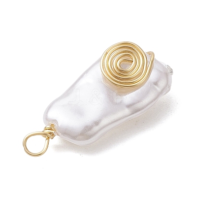 ABS Plastic Imitation Pearl Pendants PALLOY-JF02600-03-1
