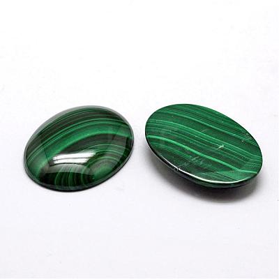 Oval Natural Malachite Cabochons G-O147-03J-1