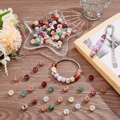 120Pcs Acrylic European Beads OACR-SP0002-27-1