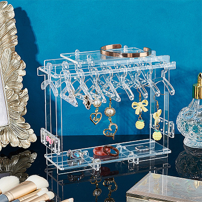 1 Set Transparent Acrylic Earring Display Stands EDIS-PH0001-28-1