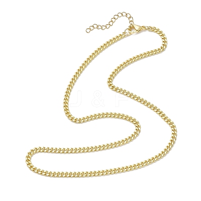 Brass Curb Chain Necklaces NJEW-JN04747-1