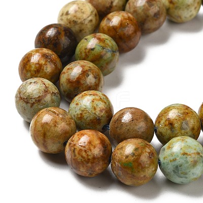Natural Yellow Chrysocolla Beads Strands G-H298-A07-04-1