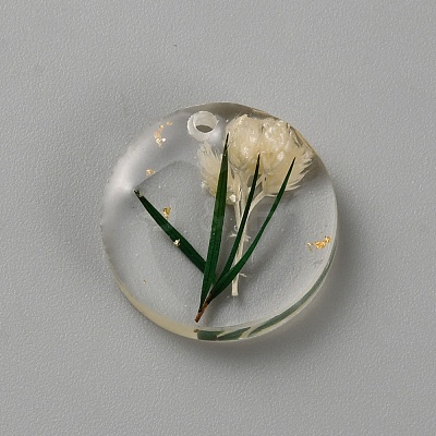 Transparent Resin Pendants RESI-TAC0018-35-1