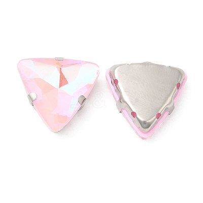 Mocha Fluorescent(MI) Triangle Sew on Rhinestone GGLA-Q086-01A-P06-1