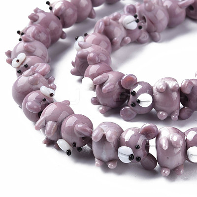 Opaque Handmade Bumpy Lampwork Beads Strands LAMP-T007-19-A01-1