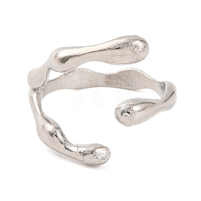 Alloy Open Cuff Rings for Women RJEW-M018-02P-02-1