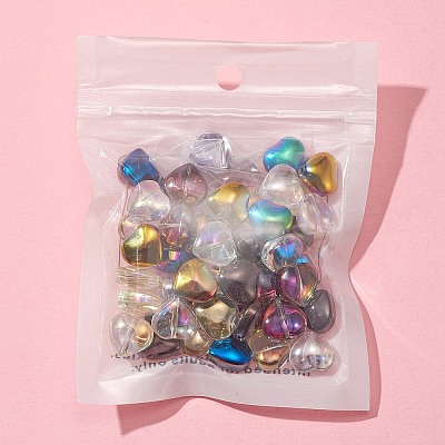 50Pcs 5 Colors Electroplate Glass Beads Strands EGLA-FS0001-30-1