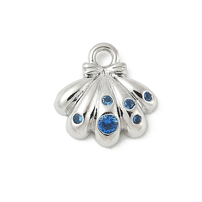 Brass Micro Pave Cubic Zirconia Charms KK-M326-20A-P-1