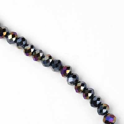 Glass Faceted Beads Strands GLAA-WH0025-62C-01-1