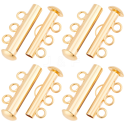 6Pcs Brass Slide Lock Clasps KK-BBC0027-58B-1