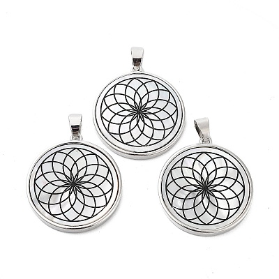 Natural White Shell Pendants SHEL-G017-01P-02-1