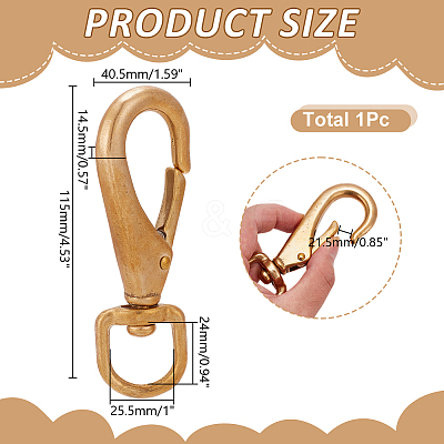 Brass Swivel Clasps KK-AR0001-93B-1