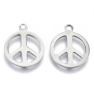 Non-Tarnish 201 Stainless Steel Charms STAS-R116-072-1