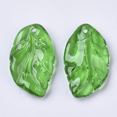 Transparent Spray Painted Glass Pendants X1-GLAA-T013-02-C05-1