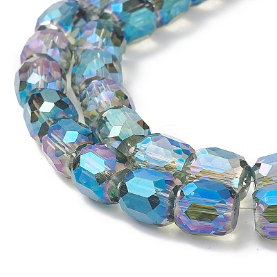 Electroplate Opaque Glass Beads GLAA-F108-10A-12-1