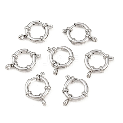 Tarnish Resistant 304 Stainless Steel Spring Ring Clasps STAS-R083-04-1