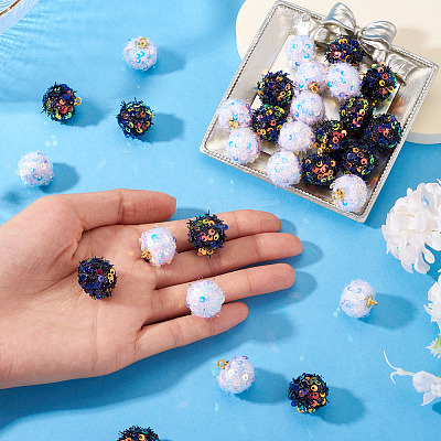 30Pcs 2 Colors Cloth Pendants FIND-TA0008-35-1