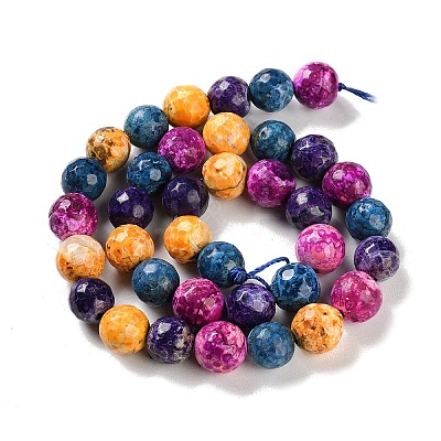 Natural Fire Crackle Agate Beads Strands G-M437-A01-01B-1