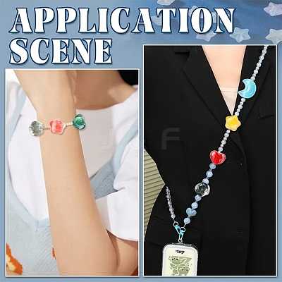 12Pcs 4 Styles Transparent Resin Beads RESI-YW0005-79-1