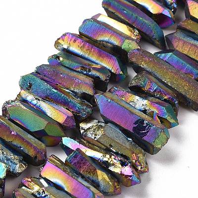Natural Quartz Crystal Points Beads Strands G-K181-B19-1
