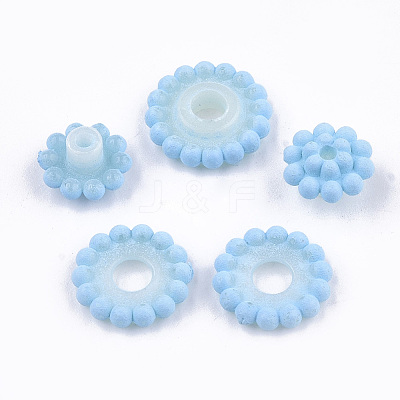 Rubberized Style Acrylic Beads LS-MACR-T022-02C-1